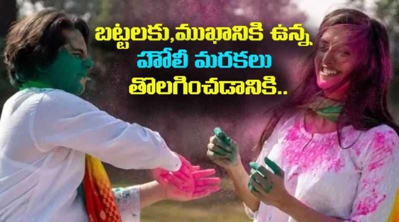 Holi Color Stains: బట్టలకు,ముఖానికి ఉన్నహోలీ మరకలు తొలగించడానికి.. ఇలా చేయండి!